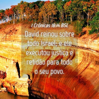 Picture 04 - 1 Crônicas 18:14 BSL - David reinou sobre todo Israel; e ele executou - Bible Verse Picture