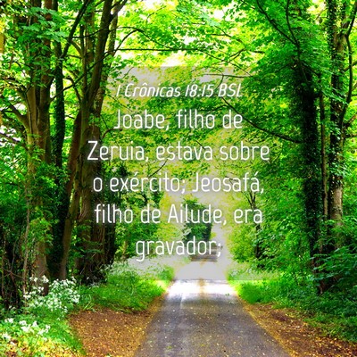 Picture 04 - 1 Crônicas 18:15 BSL - Joabe, filho de Zeruia, estava sobre o exército; - Bible Verse Picture