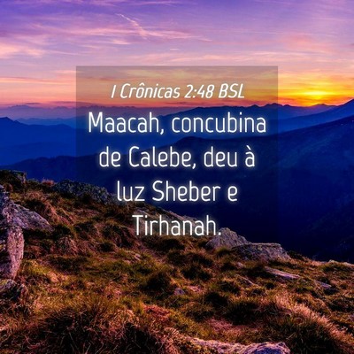 Picture 04 - 1 Crônicas 2:48 BSL - Maacah, concubina de Calebe, deu à luz Sheber e - Bible Verse Picture
