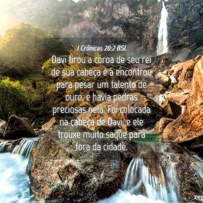 Picture 04 - 1 Crônicas 20:2 BSL - Davi tirou a coroa de seu rei de sua cabeça e a - Bible Verse Picture