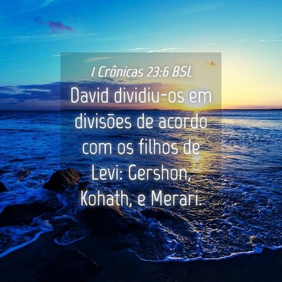 Picture 04 - 1 Crônicas 23:6 BSL - David dividiu-os em divisões de acordo com os - Bible Verse Picture