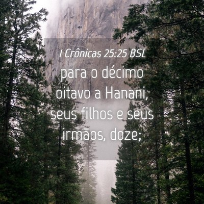 Picture 04 - 1 Crônicas 25:25 BSL - para o décimo oitavo a Hanani, seus filhos e - Bible Verse Picture