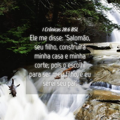 Picture 04 - 1 Crônicas 28:6 BSL - Ele me disse: 'Salomão, seu filho, construirá - Bible Verse Picture
