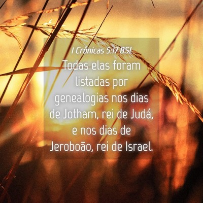 Picture 04 - 1 Crônicas 5:17 BSL - Todas elas foram listadas por genealogias nos - Bible Verse Picture