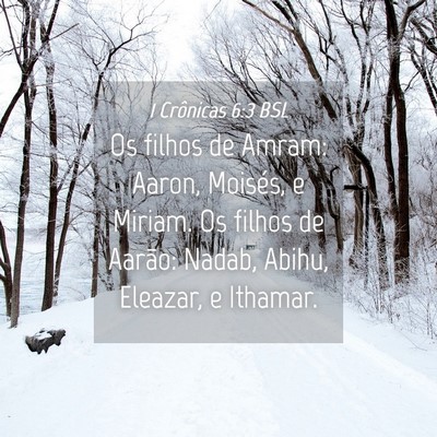 Picture 04 - 1 Crônicas 6:3 BSL - Os filhos de Amram: Aaron, Moisés, e Miriam. Os - Bible Verse Picture