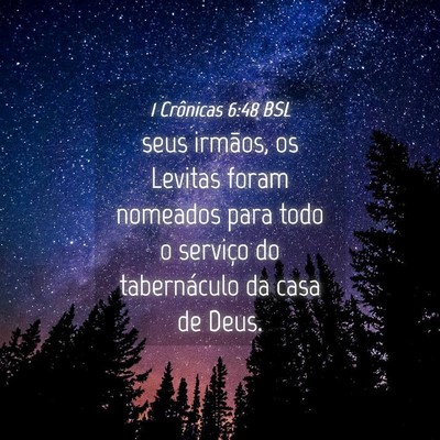 Picture 04 - 1 Crônicas 6:48 BSL - seus irmãos, os Levitas foram nomeados para todo - Bible Verse Picture