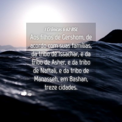 Picture 04 - 1 Crônicas 6:62 BSL - Aos filhos de Gershom, de acordo com suas - Bible Verse Picture