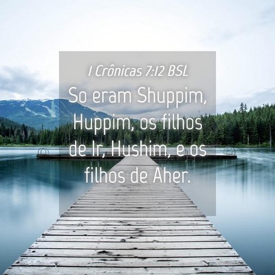 Picture 04 - 1 Crônicas 7:12 BSL - So eram Shuppim, Huppim, os filhos de Ir, Hushim, - Bible Verse Picture