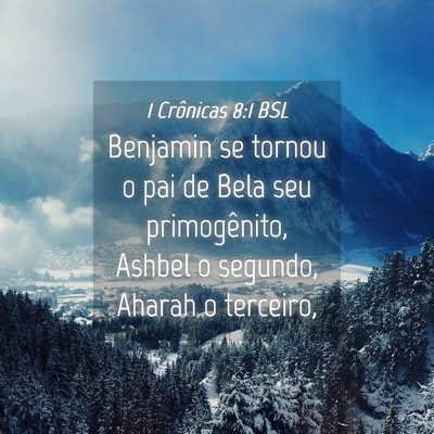 Picture 04 - 1 Crônicas 8:1 BSL - Benjamin se tornou o pai de Bela seu - Bible Verse Picture