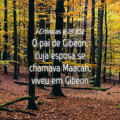 Picture 04 - 1 Crônicas 8:29 BSL - O pai de Gibeon, cuja esposa se chamava Maacah, - Bible Verse Picture