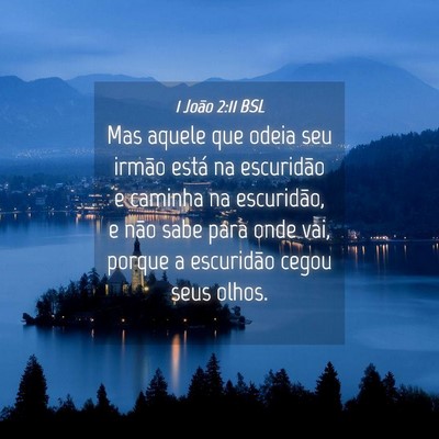 Picture 04 - 1 João 2:11 BSL - Mas aquele que odeia seu irmão está na - Bible Verse Picture