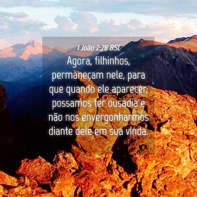 Picture 04 - 1 João 2:28 BSL - Agora, filhinhos, permaneçam nele, para que - Bible Verse Picture