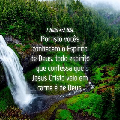 Picture 04 - 1 João 4:2 BSL - Por isto vocês conhecem o Espírito de Deus: - Bible Verse Picture