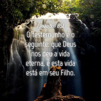 Picture 04 - 1 João 5:11 BSL - O testemunho é o seguinte: que Deus nos deu a - Bible Verse Picture