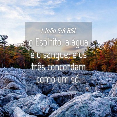 Picture 04 - 1 João 5:8 BSL - o Espírito, a água e o sangue; e os três - Bible Verse Picture