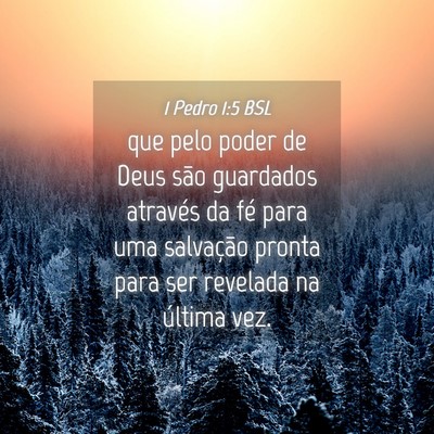 Picture 04 - 1 Pedro 1:5 BSL - que pelo poder de Deus são guardados através da - Bible Verse Picture