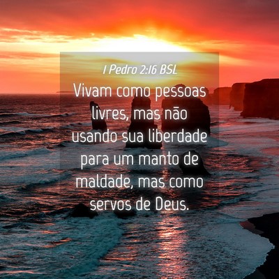 Picture 04 - 1 Pedro 2:16 BSL - Vivam como pessoas livres, mas não usando sua - Bible Verse Picture
