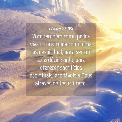 Picture 04 - 1 Pedro 2:5 BSL - Você também como pedra viva é construída como - Bible Verse Picture