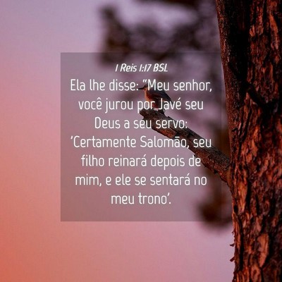 Picture 04 - 1 Reis 1:17 BSL - Ela lhe disse: “Meu senhor, você jurou por - Bible Verse Picture