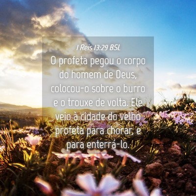 Picture 04 - 1 Reis 13:29 BSL - O profeta pegou o corpo do homem de Deus, - Bible Verse Picture