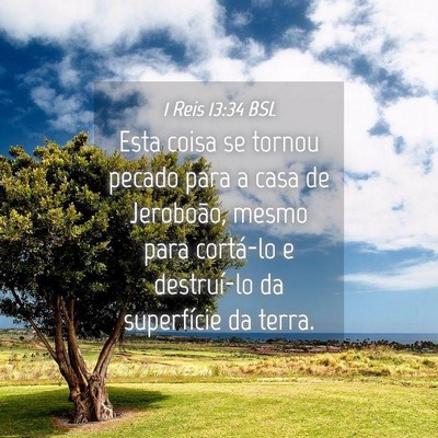 Picture 04 - 1 Reis 13:34 BSL - Esta coisa se tornou pecado para a casa de - Bible Verse Picture
