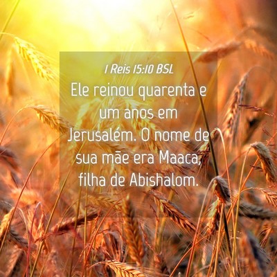 Picture 04 - 1 Reis 15:10 BSL - Ele reinou quarenta e um anos em Jerusalém. O - Bible Verse Picture