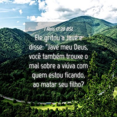 Picture 04 - 1 Reis 17:20 BSL - Ele gritou a Javé e disse: “Javé meu Deus, - Bible Verse Picture