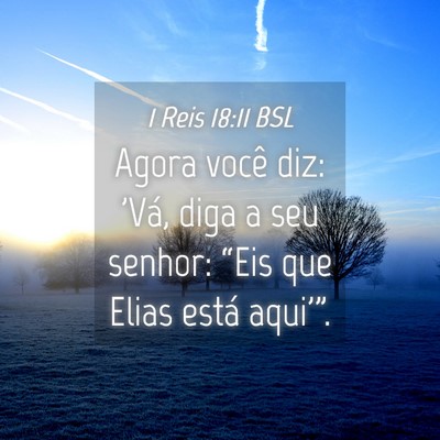 Picture 04 - 1 Reis 18:11 BSL - Agora você diz: 'Vá, diga a seu senhor: “Eis - Bible Verse Picture