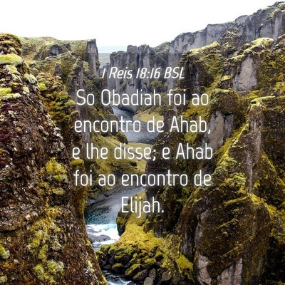 Picture 04 - 1 Reis 18:16 BSL - So Obadiah foi ao encontro de Ahab, e lhe disse; - Bible Verse Picture