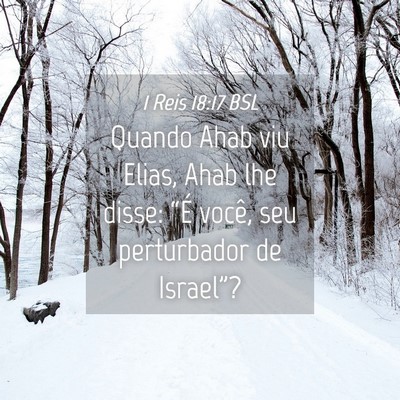 Picture 04 - 1 Reis 18:17 BSL - Quando Ahab viu Elias, Ahab lhe disse: “É - Bible Verse Picture