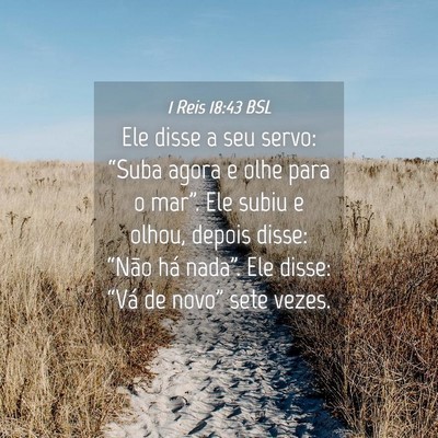 Picture 04 - 1 Reis 18:43 BSL - Ele disse a seu servo: “Suba agora e olhe para - Bible Verse Picture