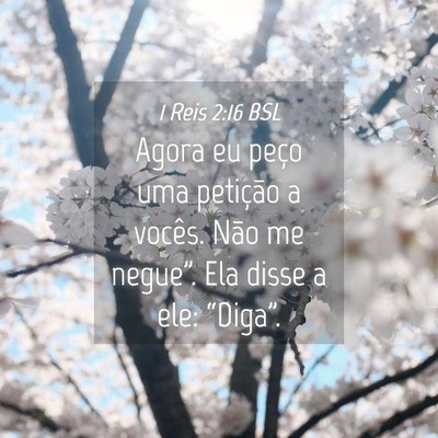 Picture 04 - 1 Reis 2:16 BSL - Agora eu peço uma petição a vocês. Não me - Bible Verse Picture