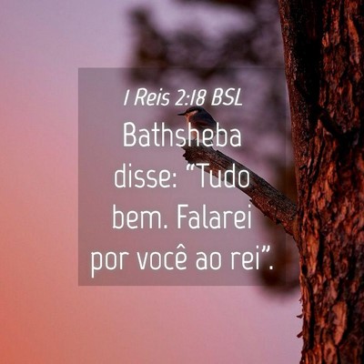 Picture 04 - 1 Reis 2:18 BSL - Bathsheba disse: “Tudo bem. Falarei por você - Bible Verse Picture