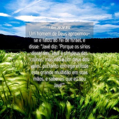 Picture 04 - 1 Reis 20:28 BSL - Um homem de Deus aproximou-se e falou ao rei de - Bible Verse Picture
