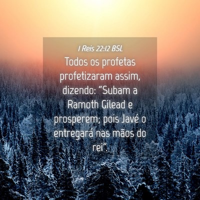 Picture 04 - 1 Reis 22:12 BSL - Todos os profetas profetizaram assim, dizendo: - Bible Verse Picture