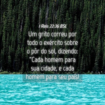 Picture 04 - 1 Reis 22:36 BSL - Um grito correu por todo o exército sobre o pôr - Bible Verse Picture