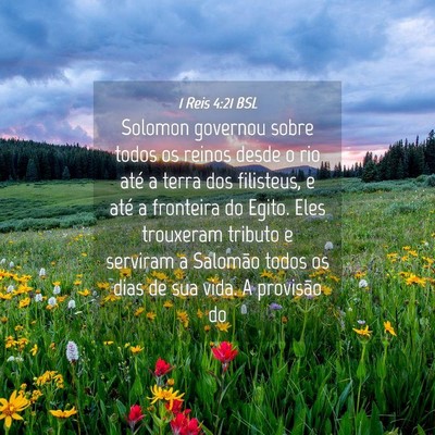 Picture 04 - 1 Reis 4:21 BSL - Solomon governou sobre todos os reinos desde o - Bible Verse Picture