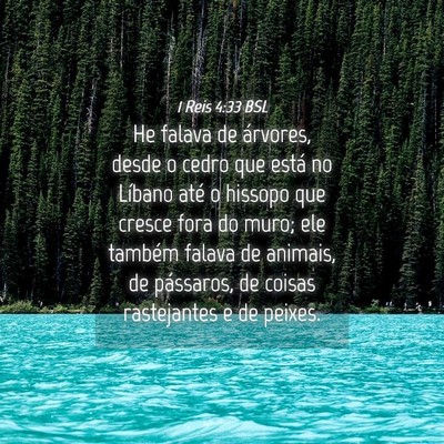 Picture 04 - 1 Reis 4:33 BSL - He falava de árvores, desde o cedro que está no - Bible Verse Picture
