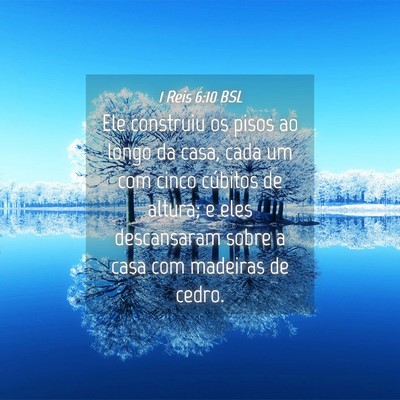 Picture 04 - 1 Reis 6:10 BSL - Ele construiu os pisos ao longo da casa, cada um - Bible Verse Picture