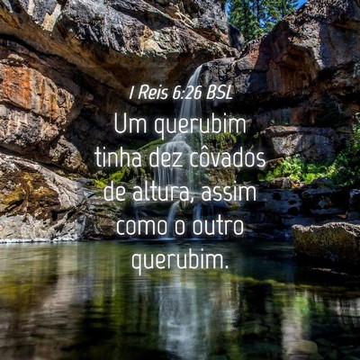 Picture 04 - 1 Reis 6:26 BSL - Um querubim tinha dez côvados de altura, assim - Bible Verse Picture