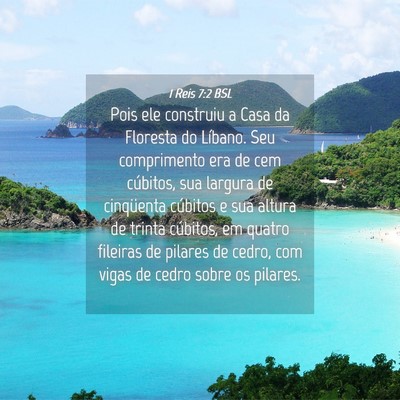 Picture 04 - 1 Reis 7:2 BSL - Pois ele construiu a Casa da Floresta do Líbano. - Bible Verse Picture