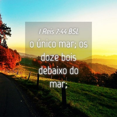 Picture 04 - 1 Reis 7:44 BSL - o único mar; os doze bois debaixo do - Bible Verse Picture