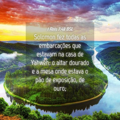 Picture 04 - 1 Reis 7:48 BSL - Solomon fez todas as embarcações que estavam na - Bible Verse Picture