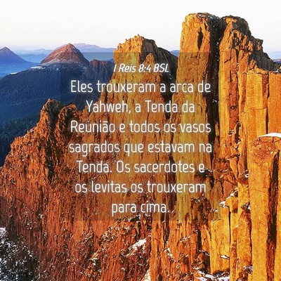 Picture 04 - 1 Reis 8:4 BSL - Eles trouxeram a arca de Yahweh, a Tenda da - Bible Verse Picture