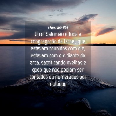 Picture 04 - 1 Reis 8:5 BSL - O rei Salomão e toda a congregação de Israel, - Bible Verse Picture