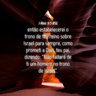 Picture 04 - 1 Reis 9:5 BSL - então estabelecerei o trono de teu reino sobre - Bible Verse Picture