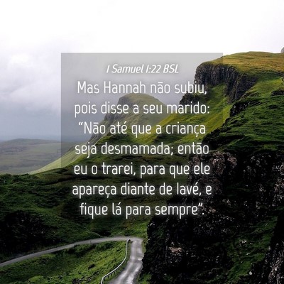 Picture 04 - 1 Samuel 1:22 BSL - Mas Hannah não subiu, pois disse a seu marido: - Bible Verse Picture
