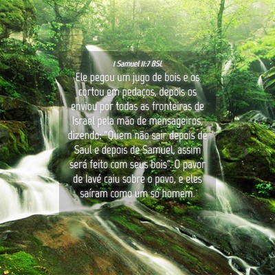 Picture 04 - 1 Samuel 11:7 BSL - Ele pegou um jugo de bois e os cortou em - Bible Verse Picture