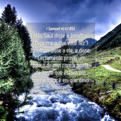Picture 04 - 1 Samuel 14:43 BSL - Então Saul disse a Jonathan: “Diga-me o que - Bible Verse Picture