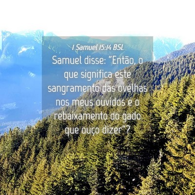 Picture 04 - 1 Samuel 15:14 BSL - Samuel disse: “Então, o que significa este - Bible Verse Picture